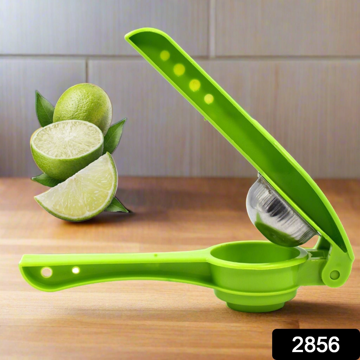 Plastic lemon squeezer with built-in opener Plastic lemon squeezer with built-in opener